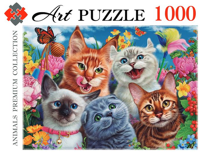 Пазл Artpuzzle 1000 деталей: Веселое селфи котят