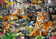 Пазл Educa 1500 деталей: Тигры в джунглях