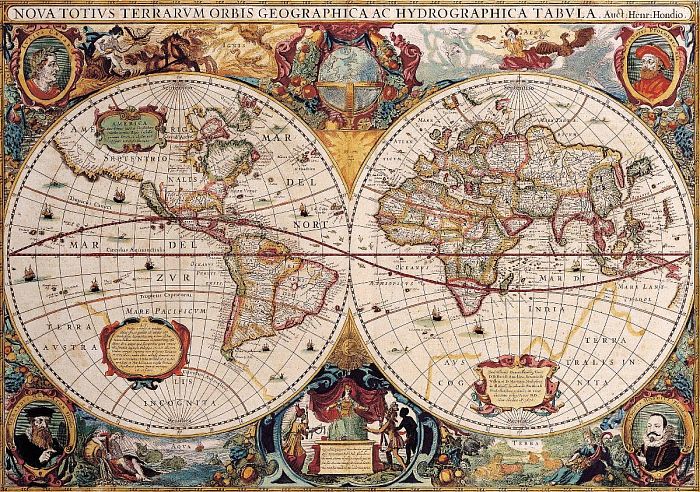 Пазл Gold 1000 деталей: Карта Старого Света