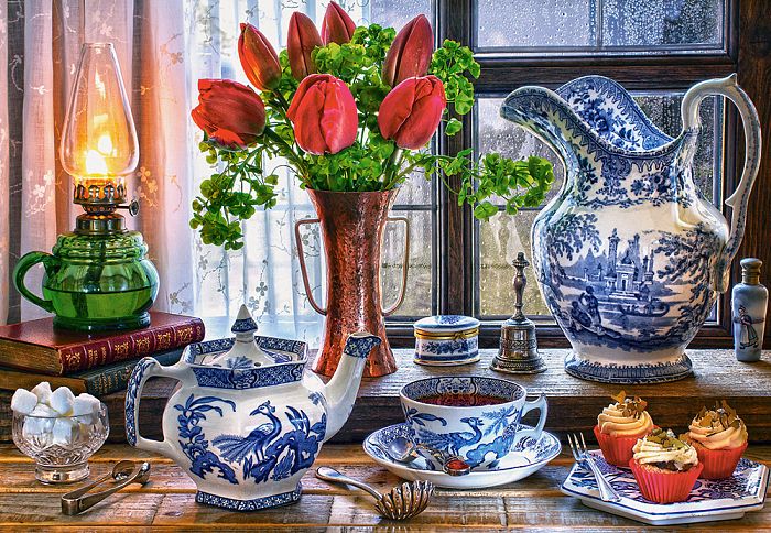 Пазл Castorland 1500 деталей: Натюрморт с тюльпанами