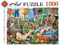 Раздел анонс: Пазл Artpuzzle 1000 деталей: Французские бульдоги в саду (Ф1000-0466)