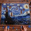 Пазл деревянный UNIDRAGON 1000 деталей: Звездная ночь ван Гога