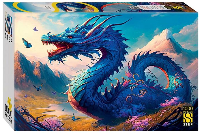 Пазл Step puzzle 1000 деталей: Синий дракон