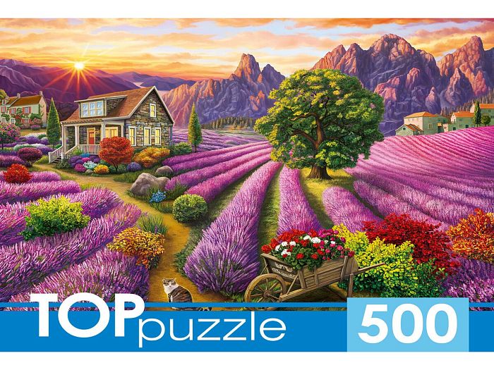 Пазл TOP Puzzle 500 деталей: Романтичный пейзаж Прованса