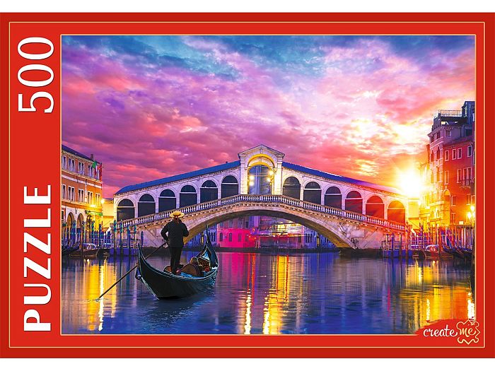 Пазл Рыжий Кот 500 деталей: Италия. Вид на мост Риальто