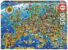 Пазл Educa 500 деталей: Сумасшедшая карта Европы